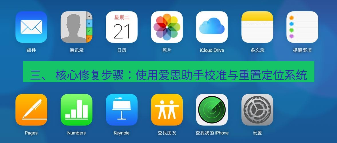 爱思助手官网 三、 核心修复步骤：使用爱思助手校准与重置定位系统