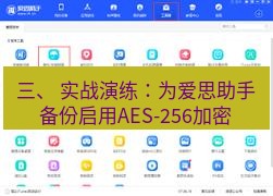 爱思助手下载 三、 实战演练：为爱思助手备份启用AES-256加密