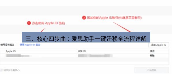 爱思助手官网 三、核心四步曲：爱思助手一键迁移全流程详解
