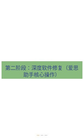 爱思助手官网 第二阶段：深度软件修复（爱思助手核心操作）