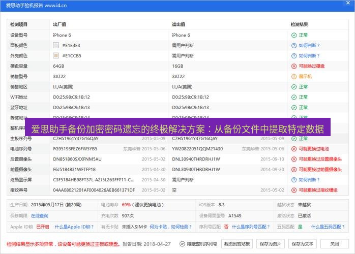 爱思助手官网 爱思助手备份加密密码遗忘的终极解决方案：从备份文件中提取特定数据