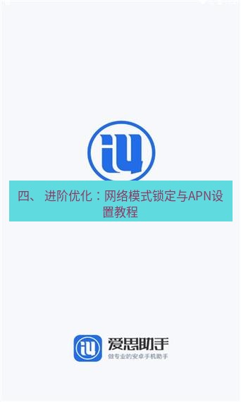 爱思助手官网 四、 进阶优化：网络模式锁定与APN设置教程