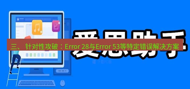 爱思助手官网 三、 针对性攻破：Error 28与Error 53等特定错误解决方案